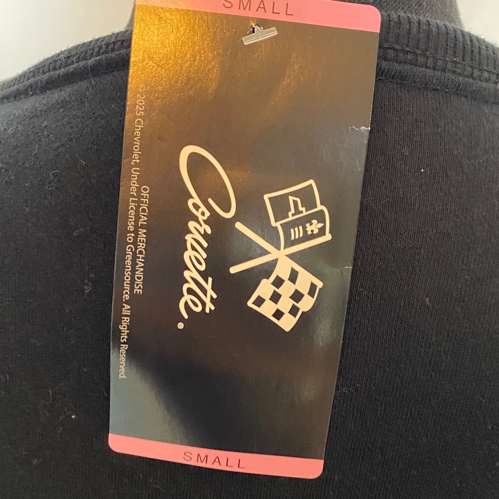 Corvette Black Retro Car Sweatshirt S - Picture 5 of 10